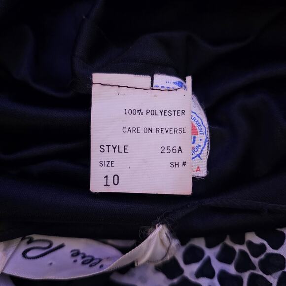 Lillie Rubin VTG Hankerchief Hem Drop Waist Dress Sz 10 Gatsby Flapper 20s Gala - Picture 6 of 8